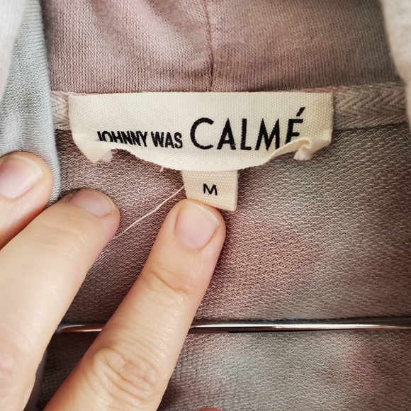VEUC Johnny Was Calme’ tie-dye zip up hoodie, sz M - Picture 2 of 11